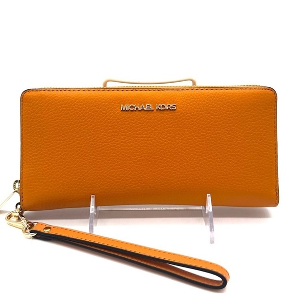 Michael Kors Large Continental Wallet Wristlet Cider - Picture 2 of 8